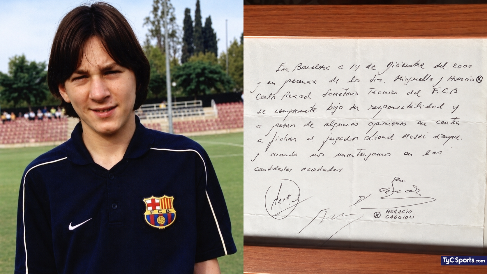 La historia detrás de la servilleta: quién sostuvo el sueño de Messi cuando tenía 13 años