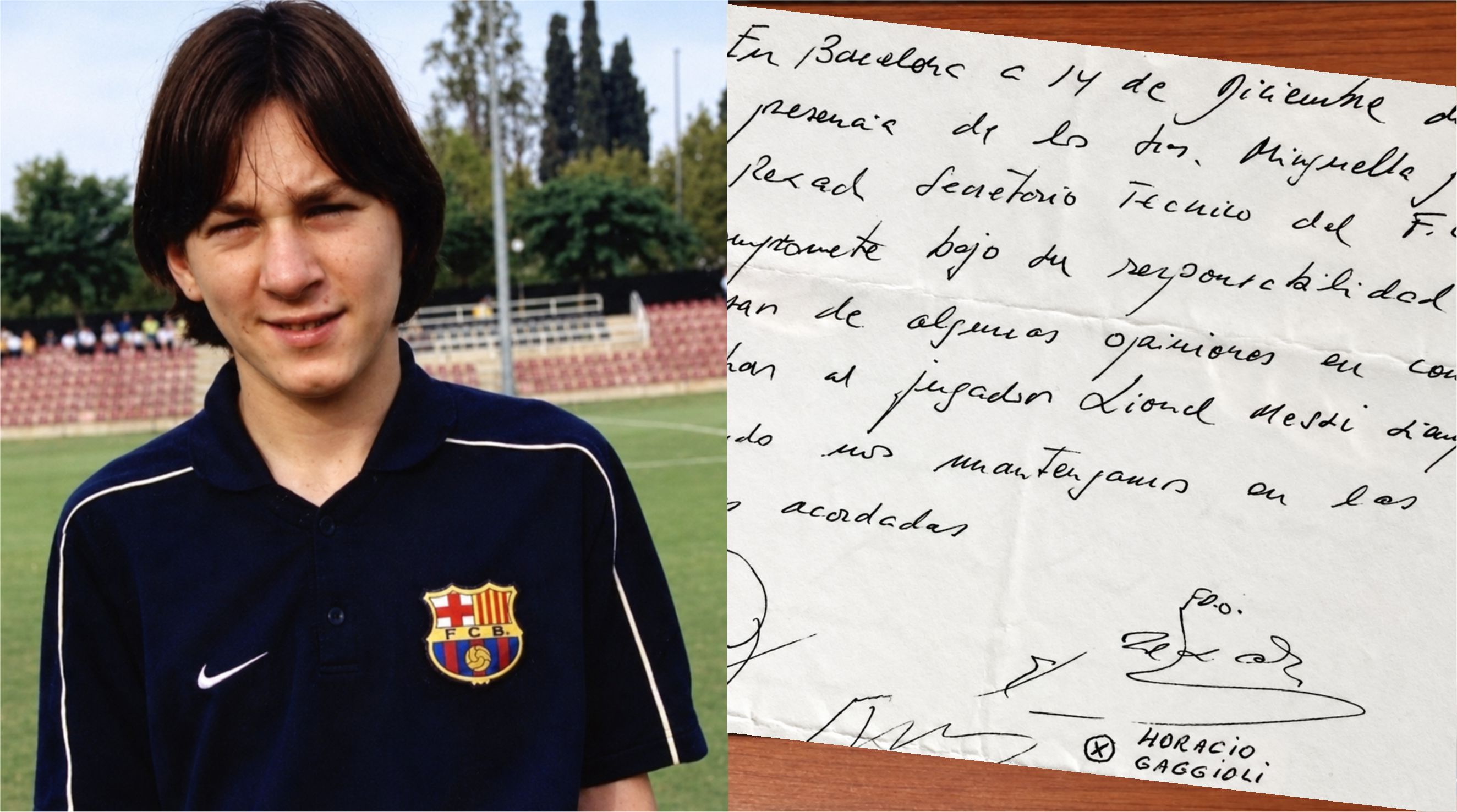 La historia detrás de la servilleta: quién sostuvo el sueño de Messi cuando tenía 13 años
